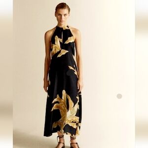 Massimo Dutti Palm print dress